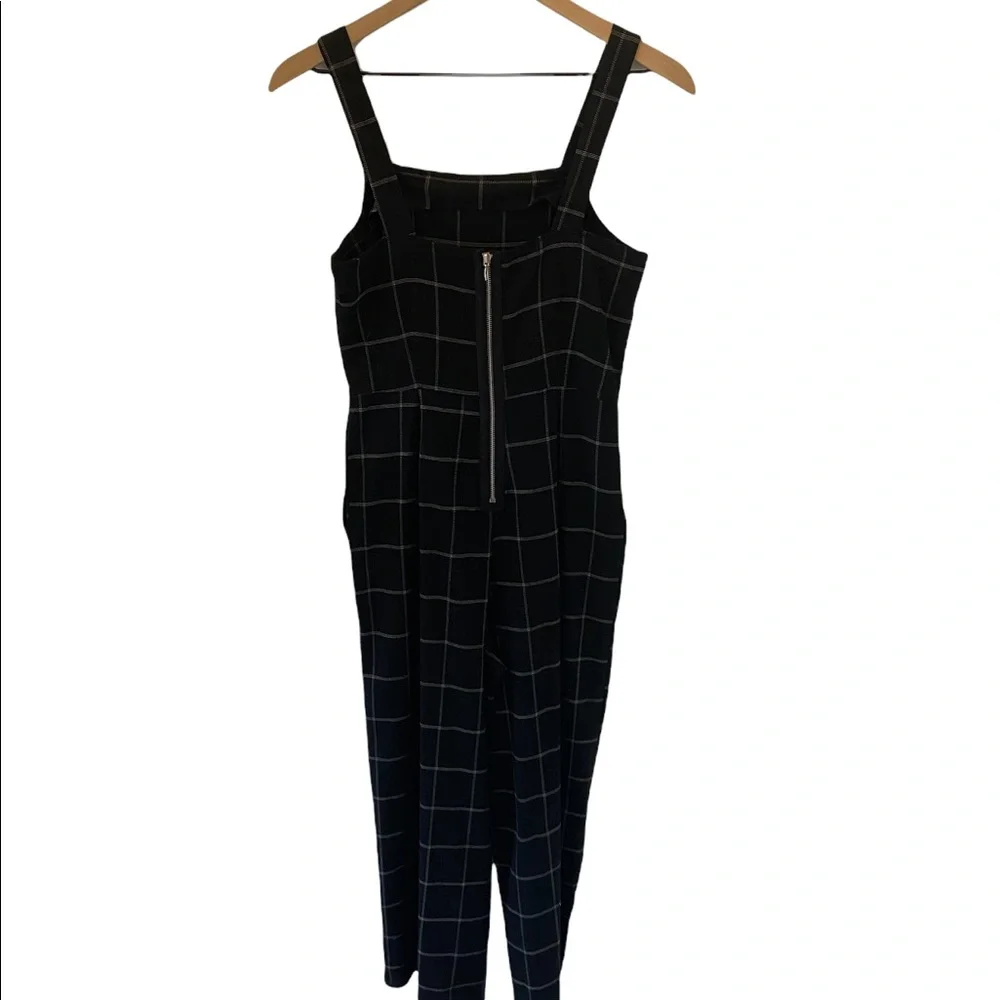 Black plaid Jumpsuit - Picture 4 of 5
